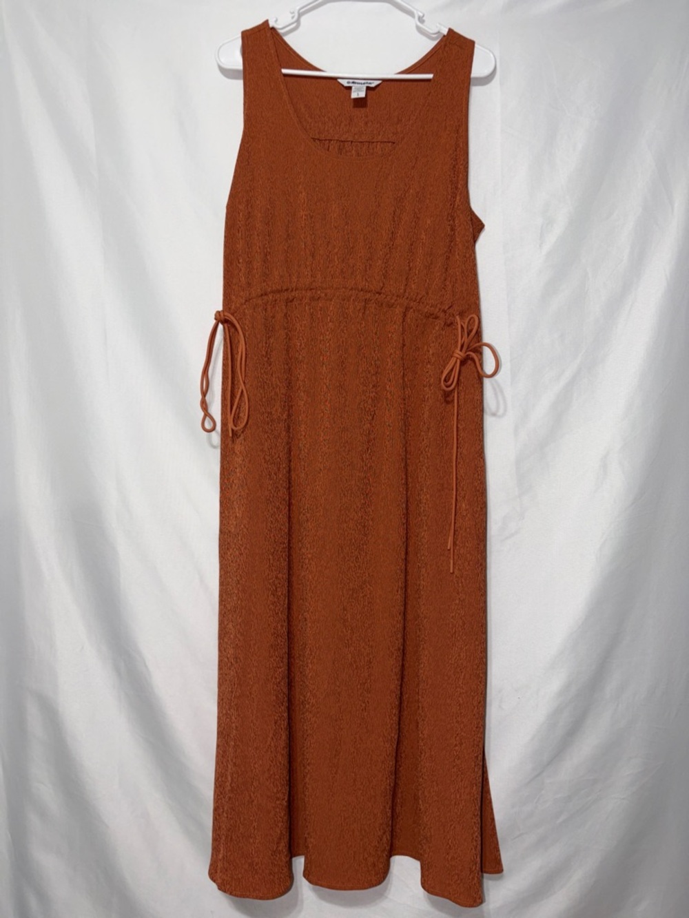 Athleta Rust Textured Sleeveless Maxi Dress